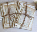 100 pce Super antique book page bundle 1800s