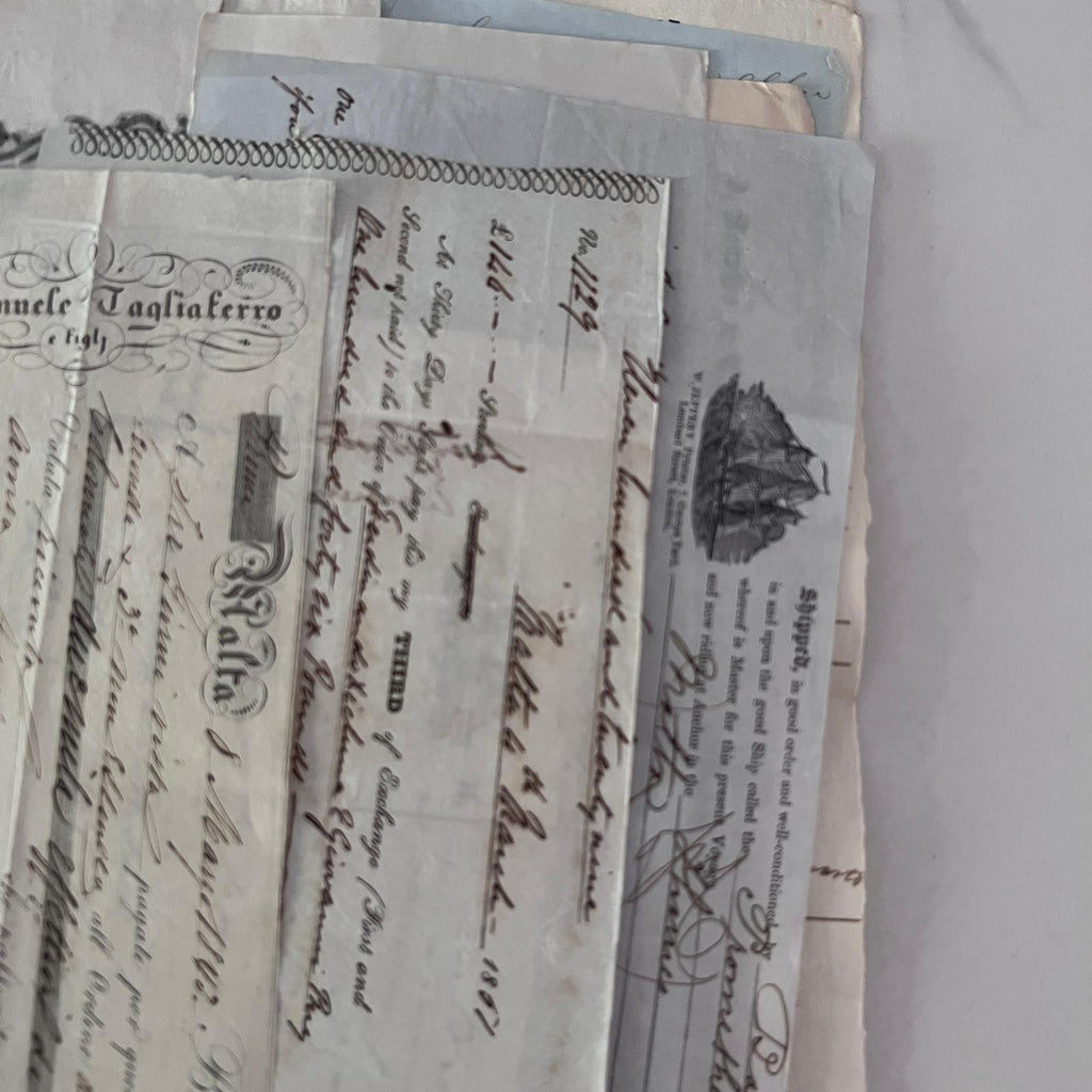 Antique Marirtime Italian document early 1800s