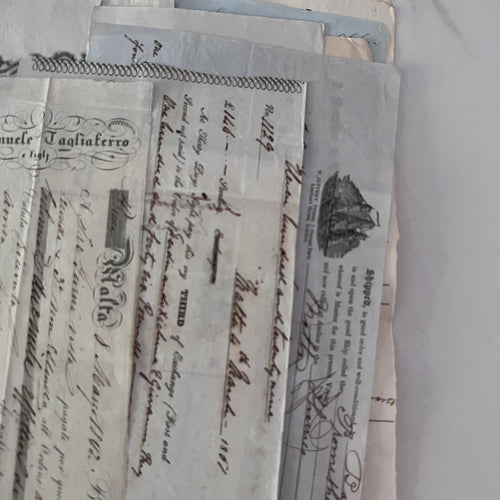 Antique Marirtime Italian document early 1800s