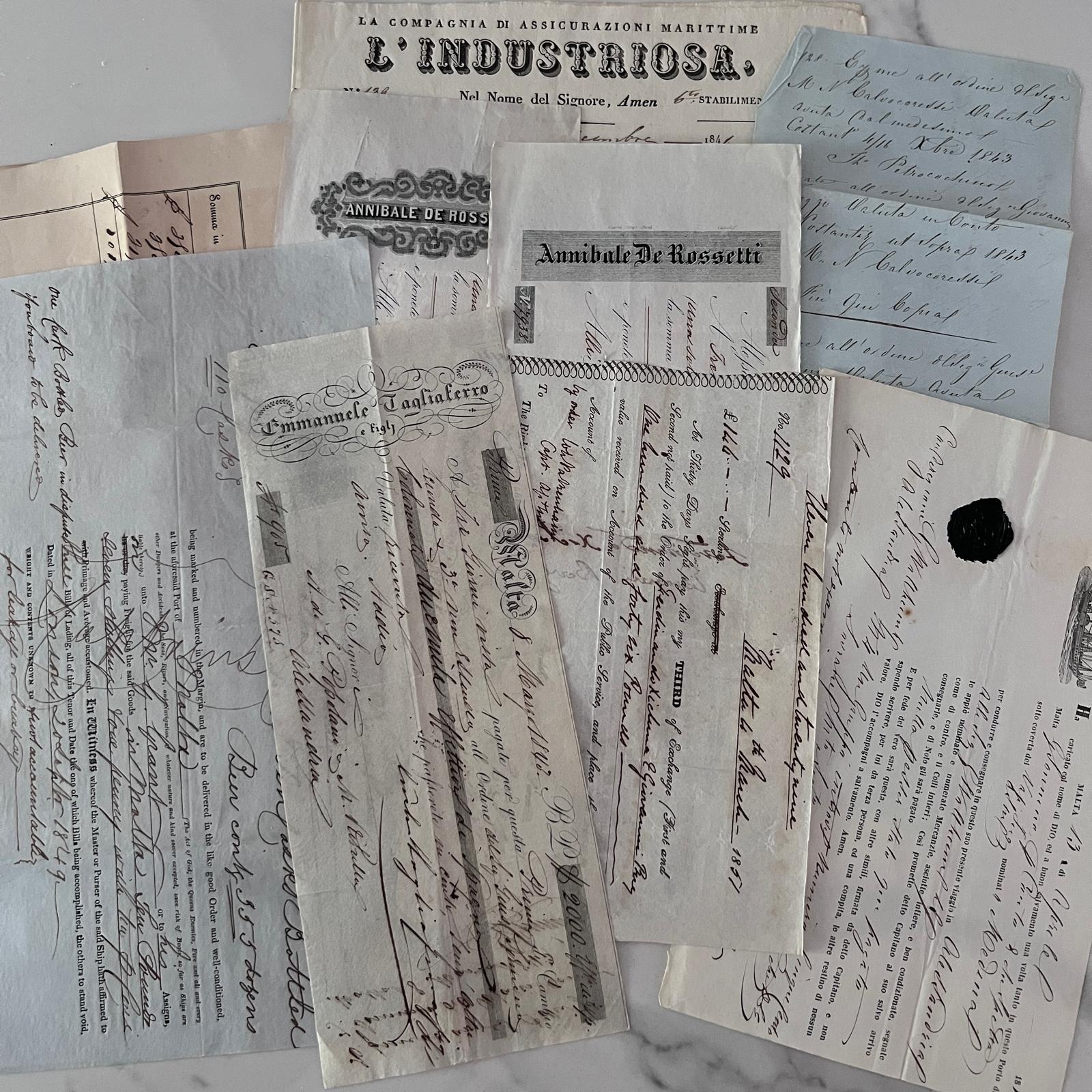 Antique Marirtime Italian document early 1800s