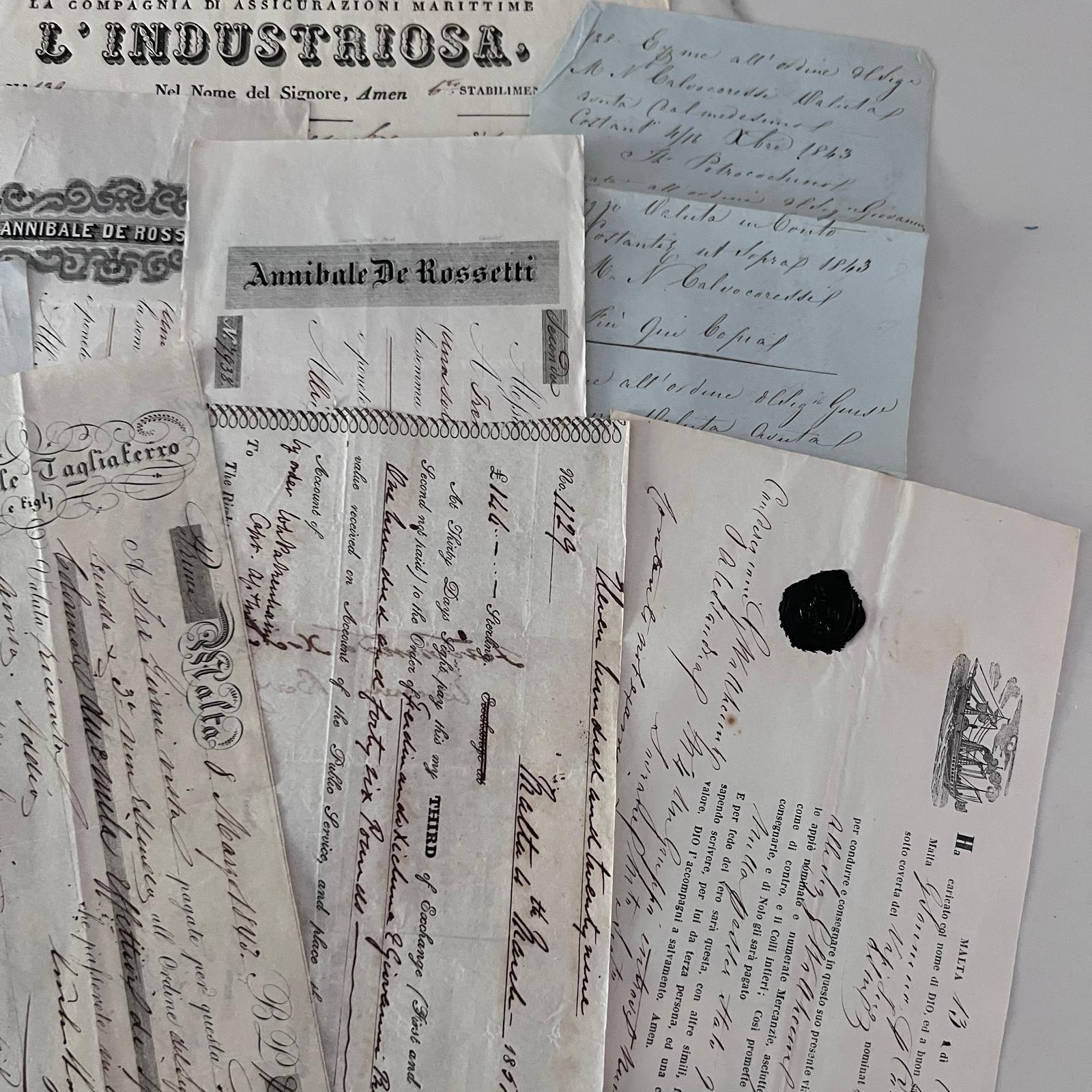 Antique Marirtime Italian document early 1800s