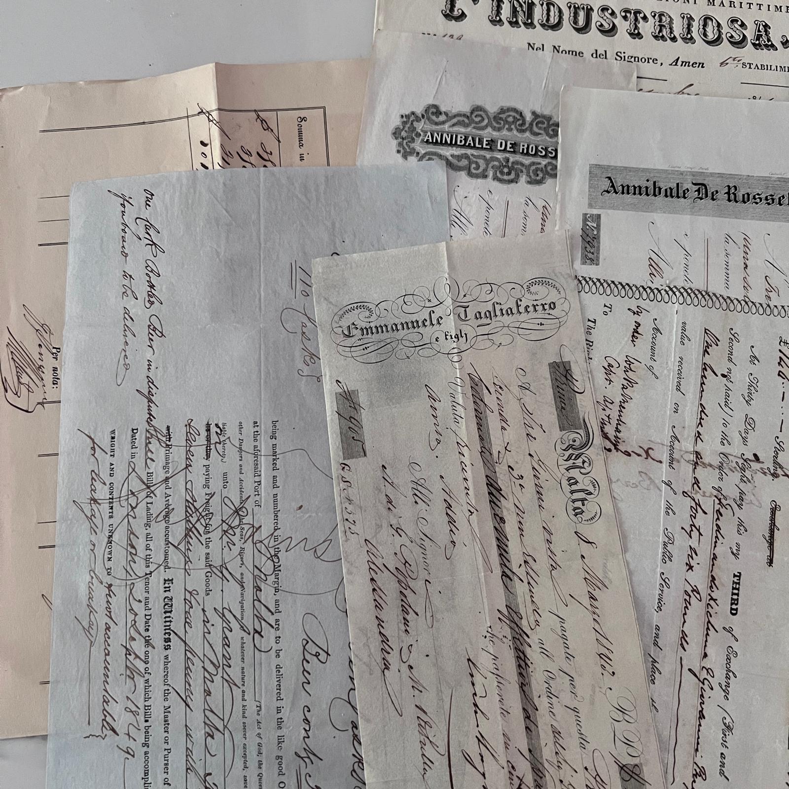 Antique Marirtime Italian document early 1800s