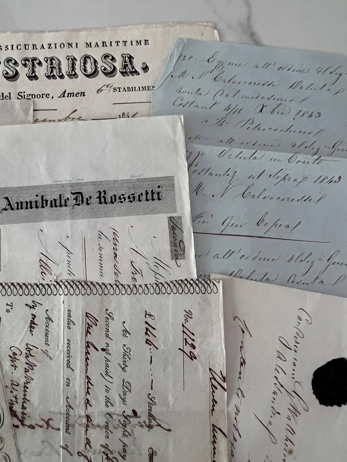 Antique Marirtime Italian document early 1800s