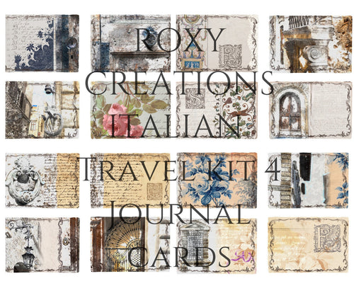 Italian travel kit 4 Journaling cards