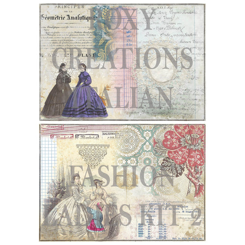 Italian Fashion ladies journal pages kit 2