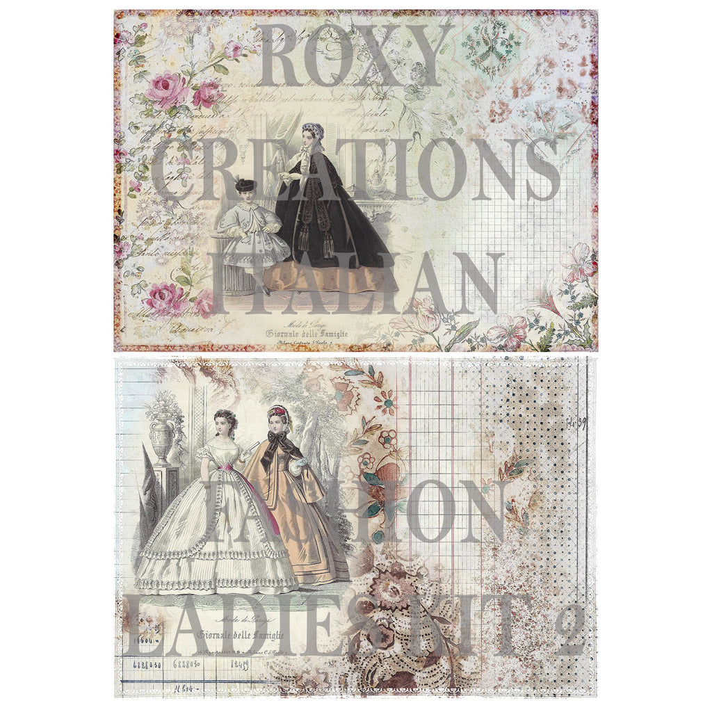 Italian Fashion ladies journal pages kit 2