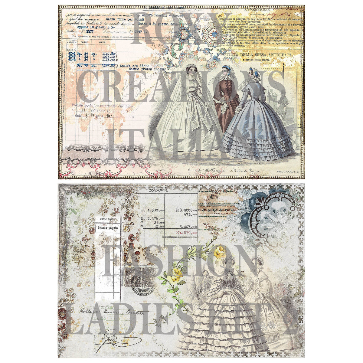 Italian Fashion ladies journal pages kit 2