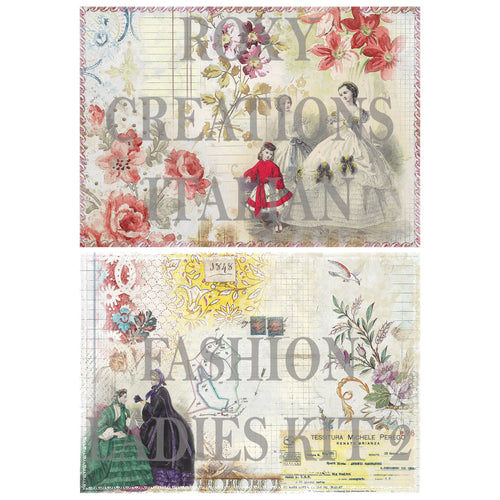Italian Fashion ladies journal pages kit 2